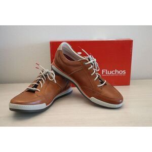 Fluchos 39025 Men's Sz 42 US 9 Cognac Brown Leather ETNA F0148 Sporty Shoes